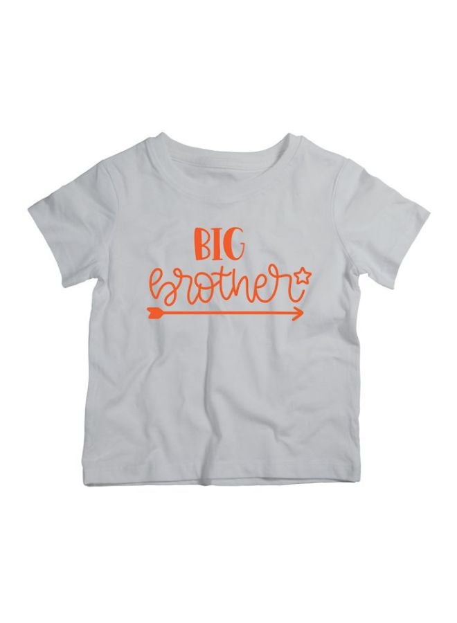 Twinkle Hands Big Brother Printed T-Shirt Grey - Image 1