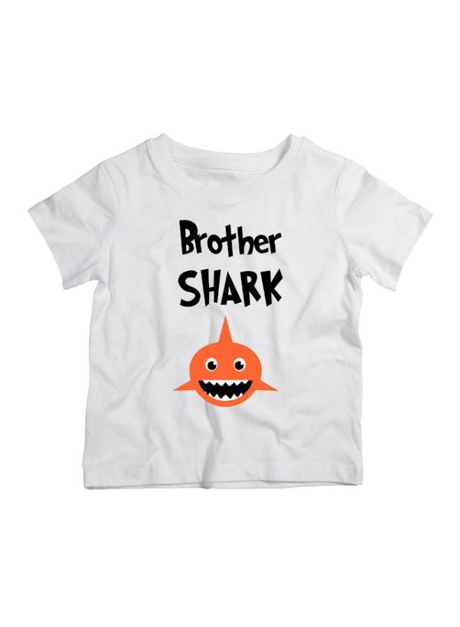 Twinkle Hands Brother Shark T-shirt White/Red - Image 1