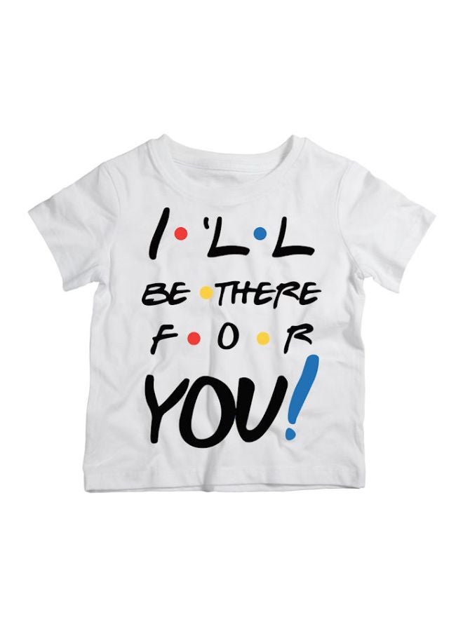 Twinkle Hands - I Will Be There For You Printed T-Shirt White/Black/Blue - Image 1