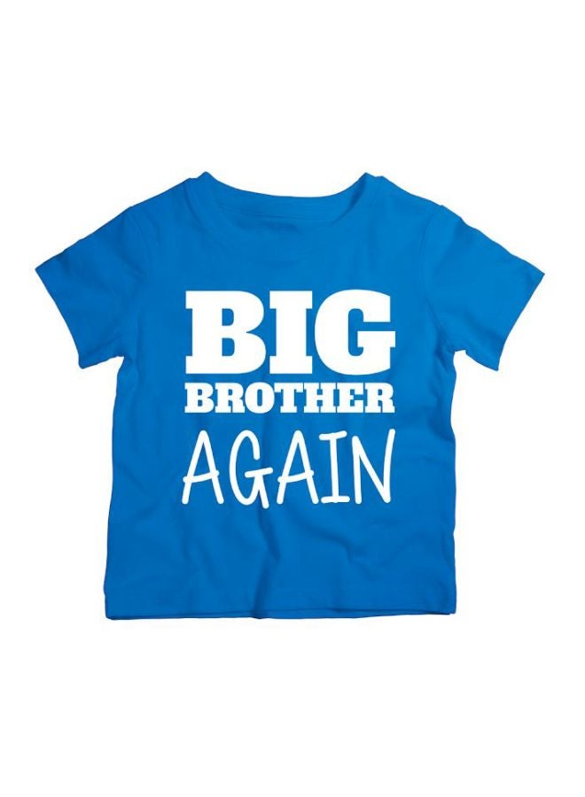 Twinkle Hands - Casual Big Brother Again Printed T-Shirt Blue - Image 1