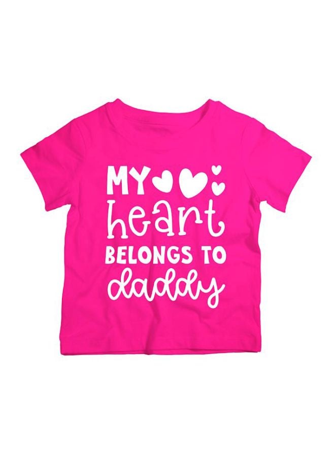 Twinkle Hands My Heart Printed T-Shirt Pink/White - Image 1