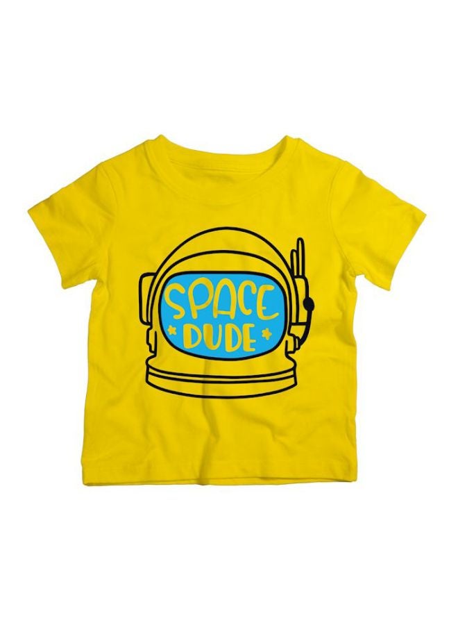 Twinkle Hands - Space Dude Printed T-Shirt Yellow/Blue - Image 1