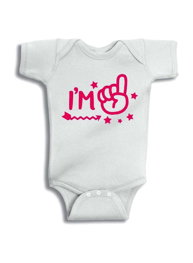 Twinkle Hands I Am One Girl Onesies White - Image 1