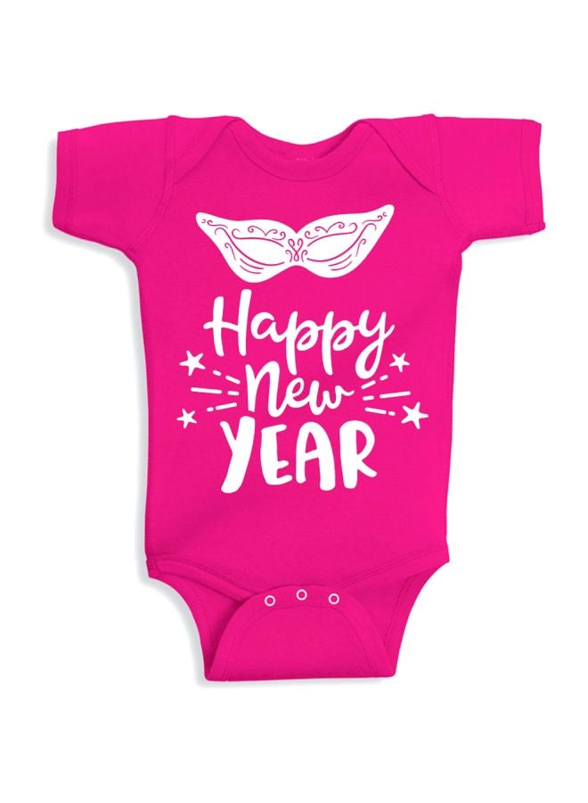 Twinkle Hands - Happy New Year Printed Onesie Pink/White - Image 1