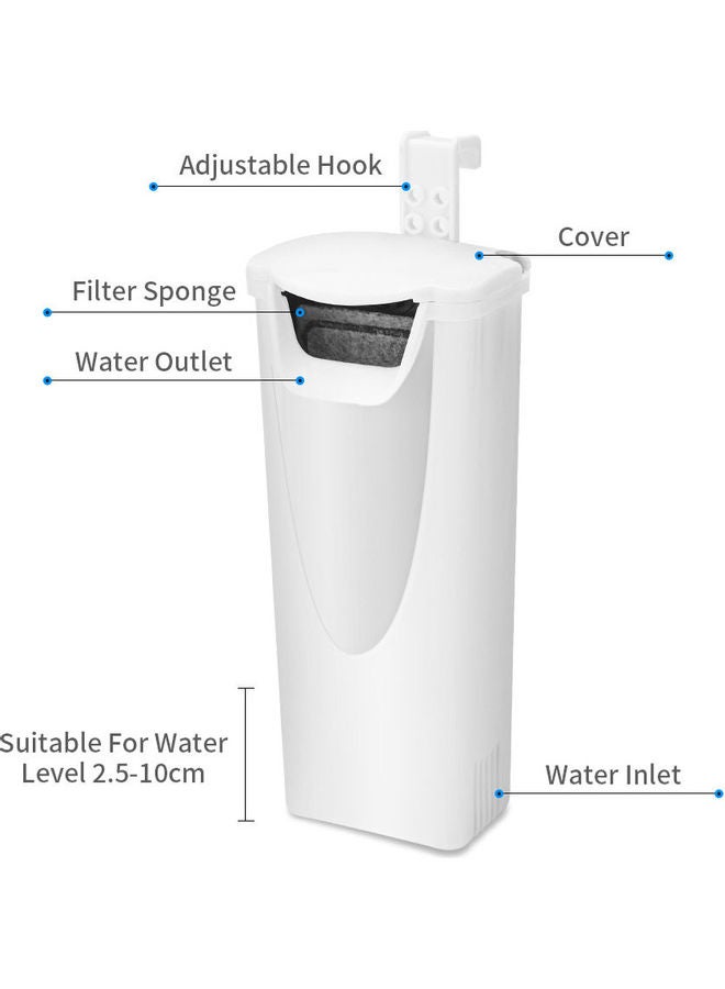 Generic Aquarium Waterfall Turtle Internal Filter White 18.00x6.00x10.00cm  - Image 3