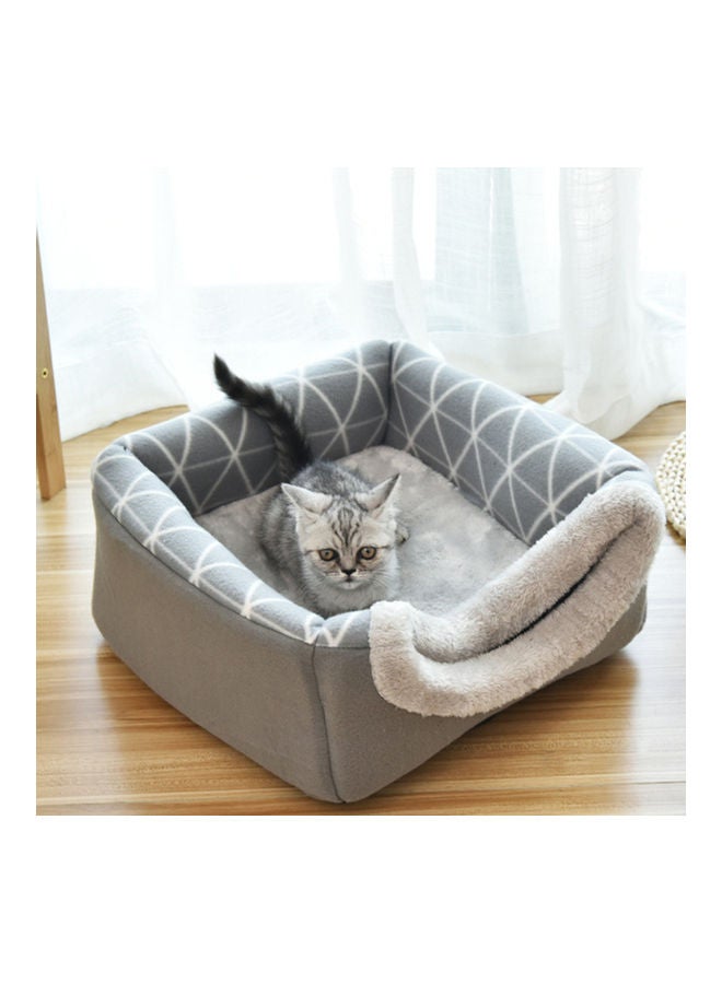 Self-Warming Bed Cave 2-in-1 Foldable for Pet Gray 38.00 x 17.00 x 38.00cm - Image 5