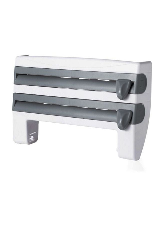 Generic - Classic Triple Paper Dispenser Holder Grey/White 39x34cm - Image 1