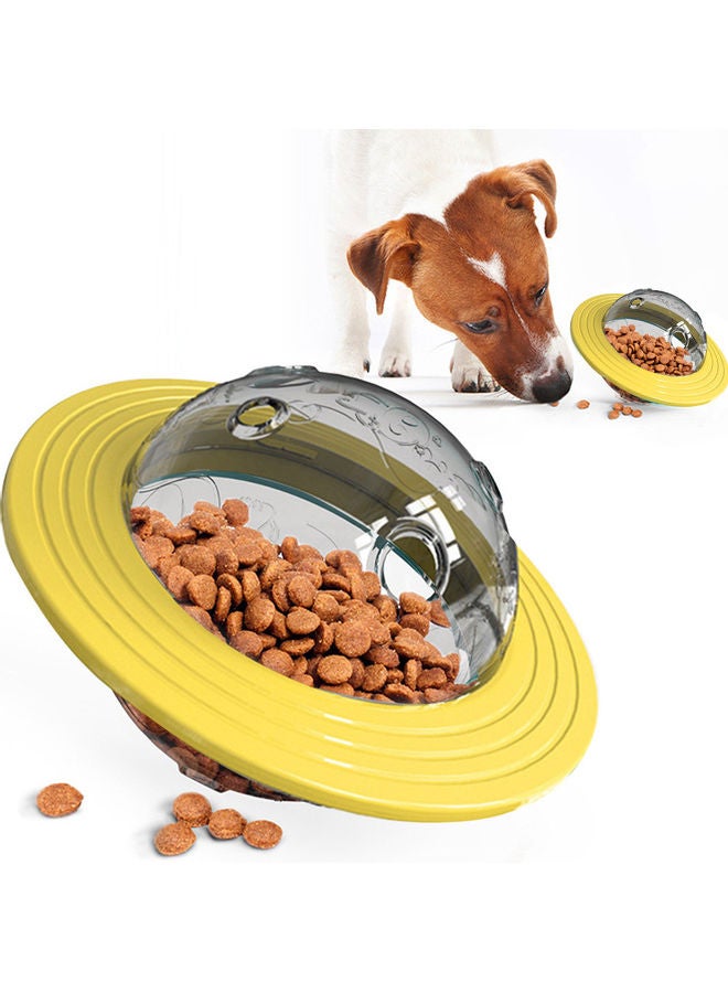 Dog Food Dispensing Frisbee Yellow 17.60 x 12.80 x 17.60cm - Image 1