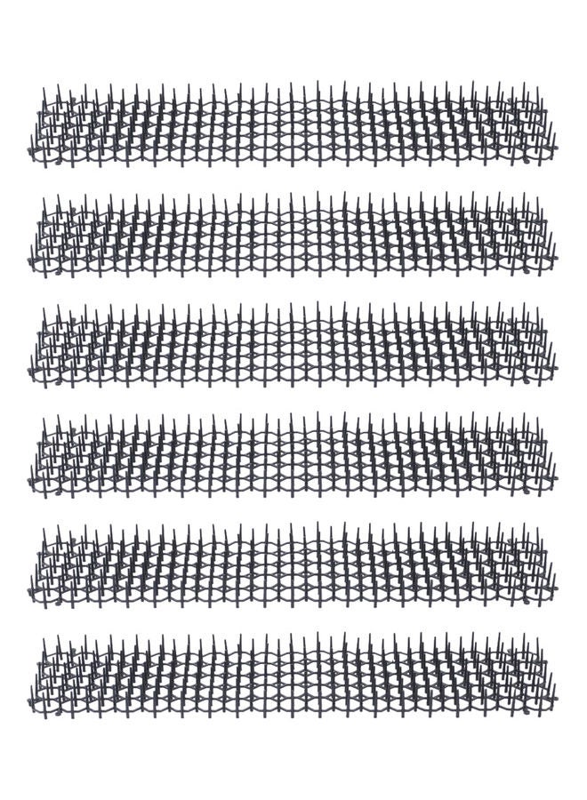 6 Pcs Repellent Mat Safe Harmless Plant Protection Spike Mats Black 51.50 x 6.00 x 15.50cm - Image 1