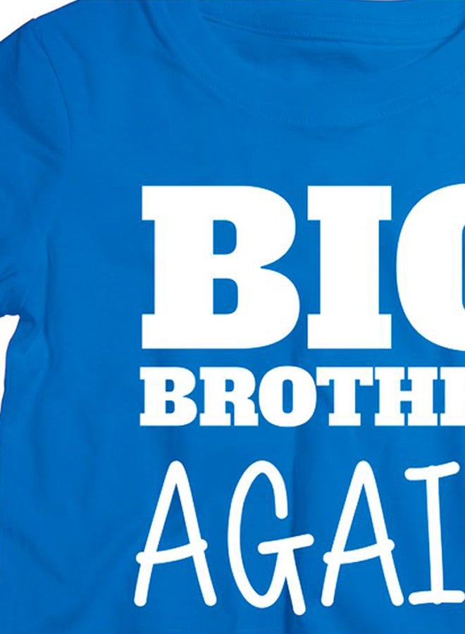 Twinkle Hands Big Brother Again Printed T-Shirt Blue/White - Image 5