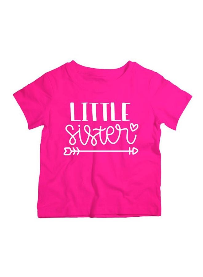 Twinkle Hands - Little Sister Printed T-Shirt Pink/White - Image 1