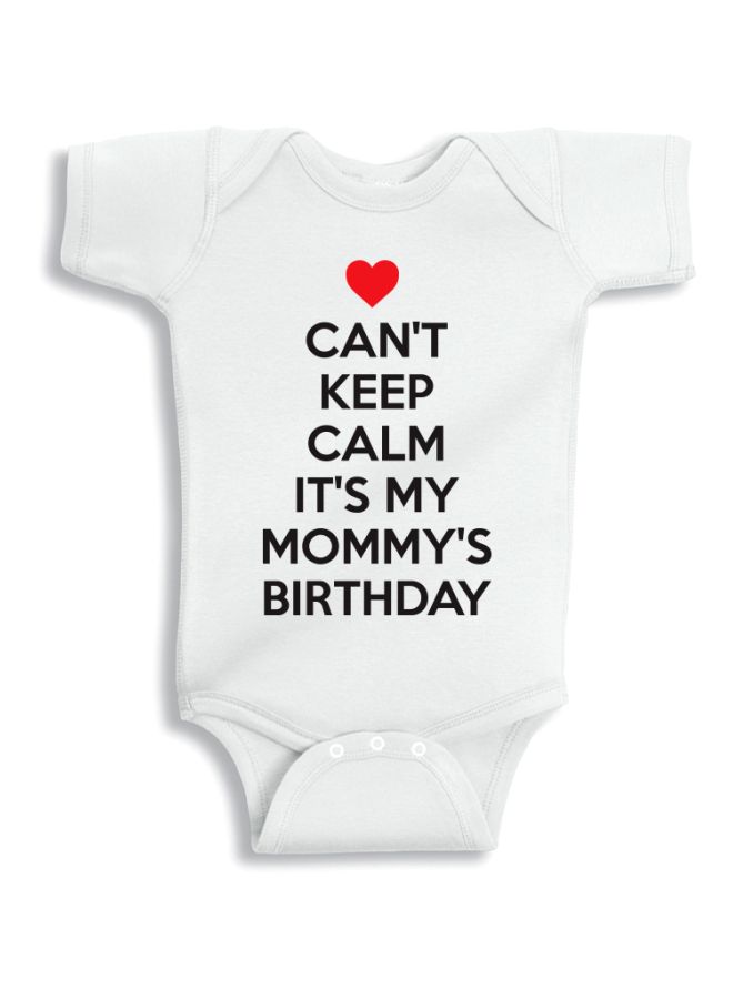Twinkle Hands Mommy's Birthday Onesies White - Image 1