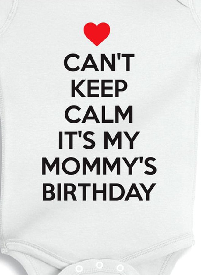 Twinkle Hands Mommy's Birthday Onesies White - Image 3