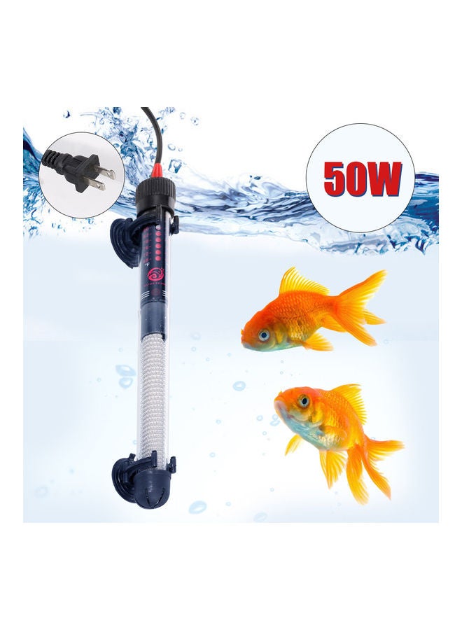 Generic Mini Aquarium Fish Tank Water Heater Quartz Tube With Suction Cup Black 24 x 7cm  - Image 2
