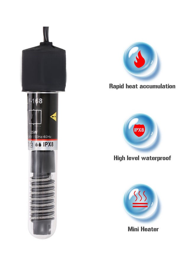 Generic Mini Aquarium Fish Tank Water Heater Quartz Tube With Suction Cup Black 15 x 5.5cm  - Image 4