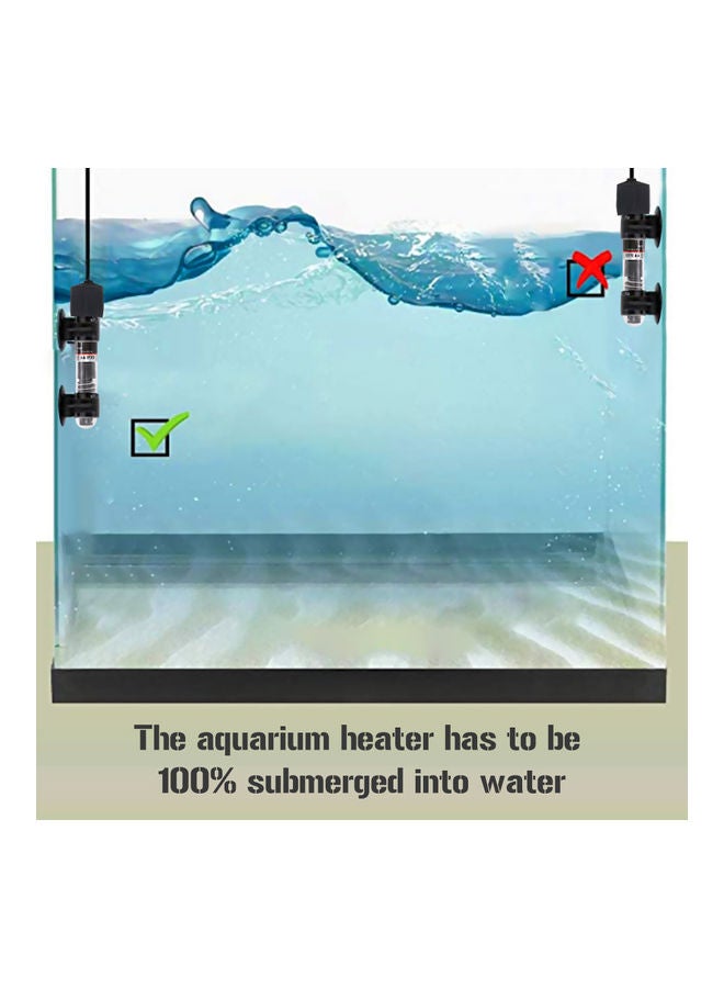 Generic Mini Aquarium Fish Tank Water Heater Quartz Tube With Suction Cup Black 15 x 5.5cm  - Image 3