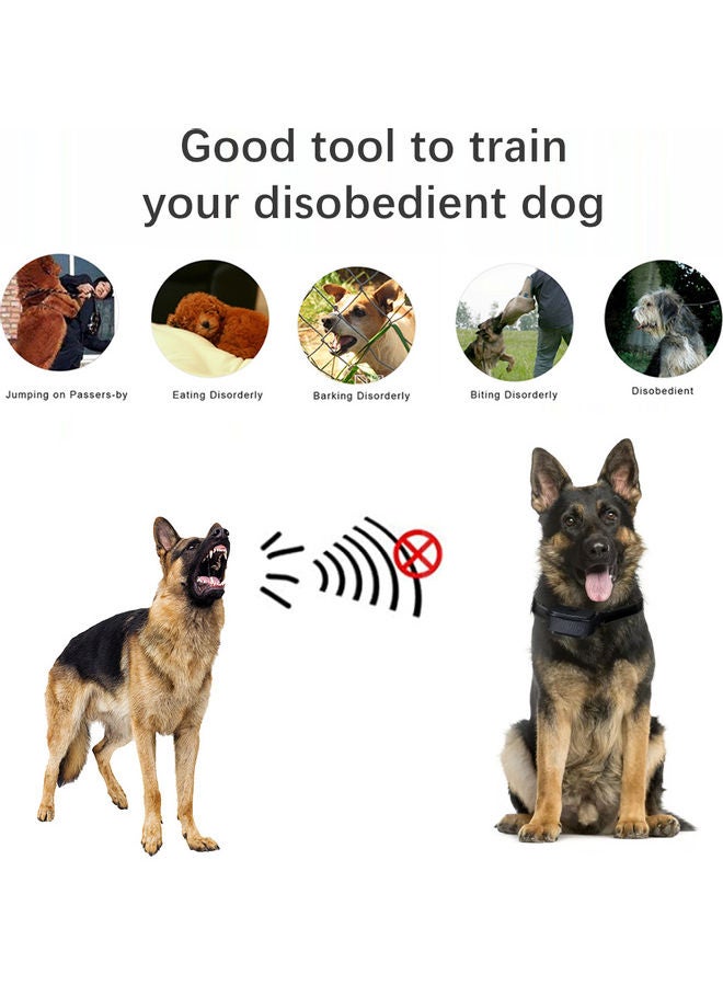 Dog Training Collar With Remote Dog Shock Collar Sound Vibration Shock Light 984Ft Remote Range 1-100 Shock Levels Dog Training Set Black 16.5 x 4.5cm