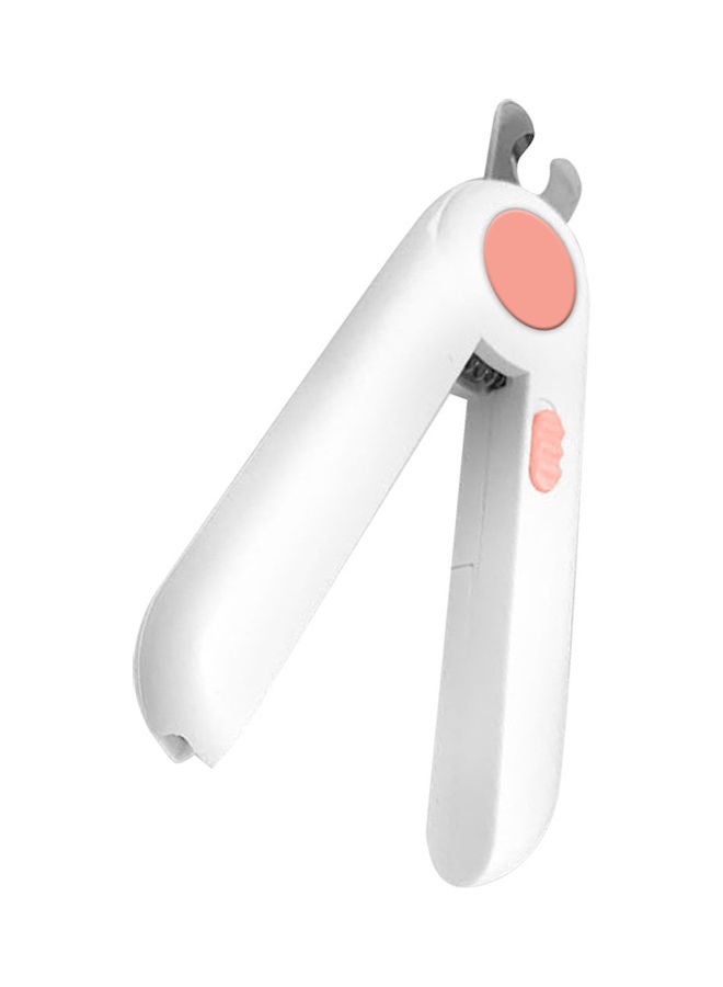 Professional Pet Nail Clipper With Led Light White/Pink 18 x 5.5cm - Image 1