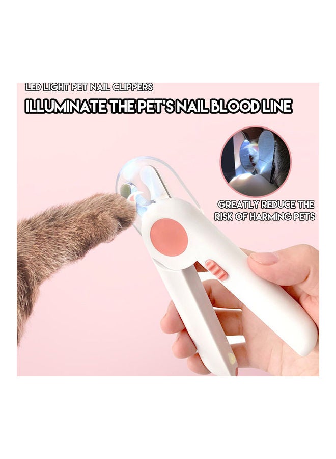 Professional Pet Nail Clipper With Led Light White/Blue 18 x 5.5cm - Image 3
