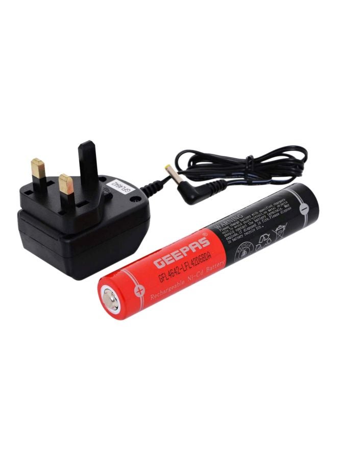 GEEPAS Rechargeable LED Flashlight Black 281mm  - Image 4