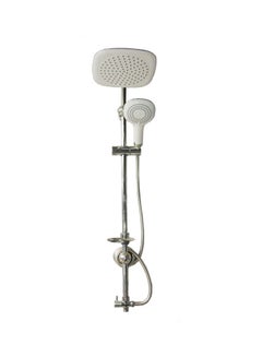 Generic Chrome Bath Shower Bar Set Silver 103x3x150cm 