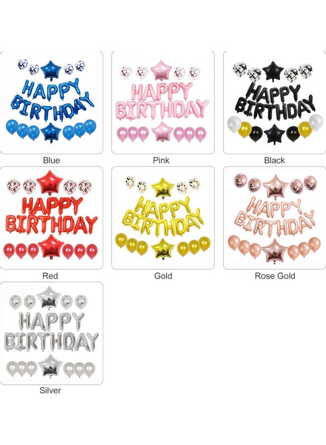 Birthday Party Decorations Set Silver 23.00 x 1.00 x 18.00cm - Image 2