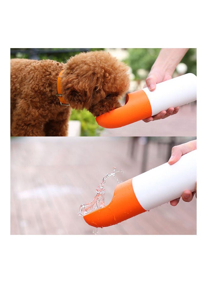 Walking Pet Travel Water Bottle With Food Container Grey/White 29 x 8cm - Image 3