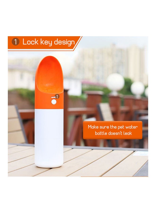 Walking Pet Travel Water Bottle With Food Container Grey/White 29 x 8cm - Image 4