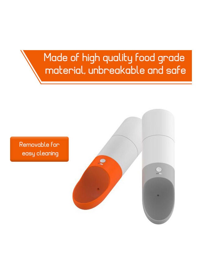 Walking Pet Travel Water Bottle With Food Container Grey/White 29 x 8cm - Image 5