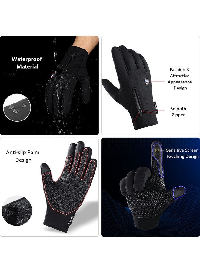 Generic Pair Of Anti-Slip Sensitive Screen Touching Hand Warmer Gloves S  - Image 5