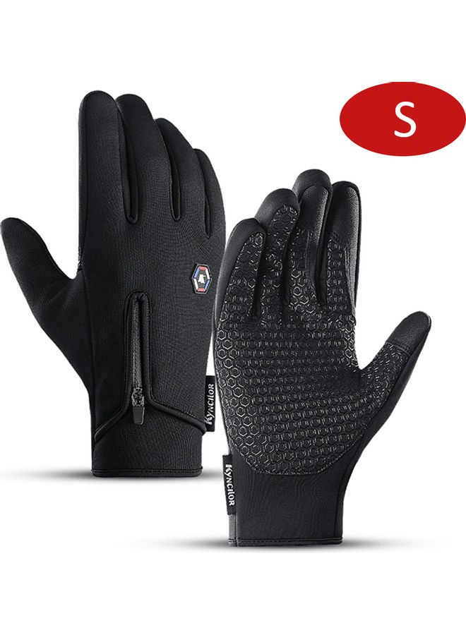 Generic Pair Of Anti-Slip Sensitive Screen Touching Hand Warmer Gloves S  - Image 1