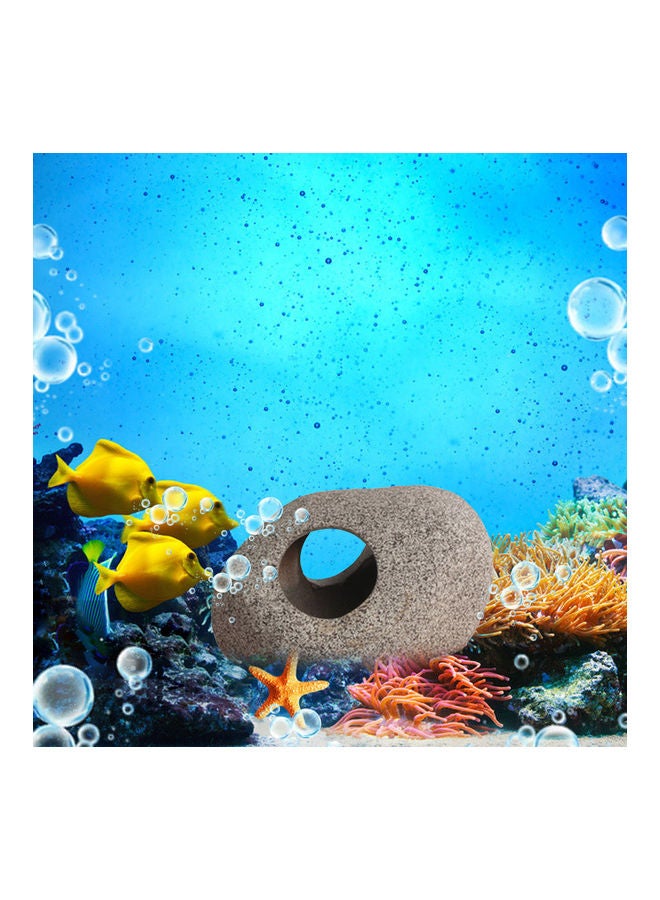 Generic Aquarium Ceramic Cave Decoration  Cichlid Stone Grey 9 x 6cm  - Image 2