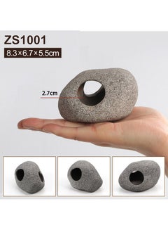 Aquarium Ceramic Cave Decoration  Cichlid Stone Grey 9 x 6cm - v1607522841/N42920043A_7