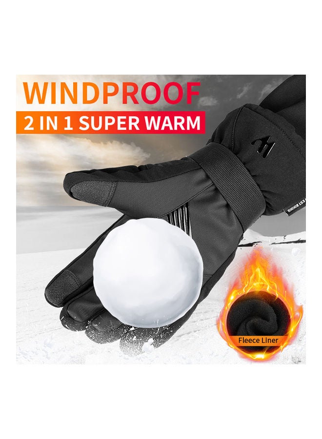 WEST BIKING Pair Of Double Layer Skiing Cycling Motorcycles Sports Gloves XL  - Image 2