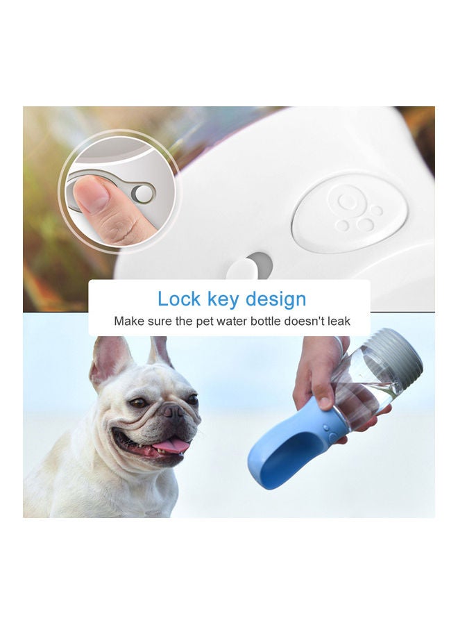 Walking Dog Travel Water Bottle With Food Container Clear/Blue 26 x 8.20cm - Image 2