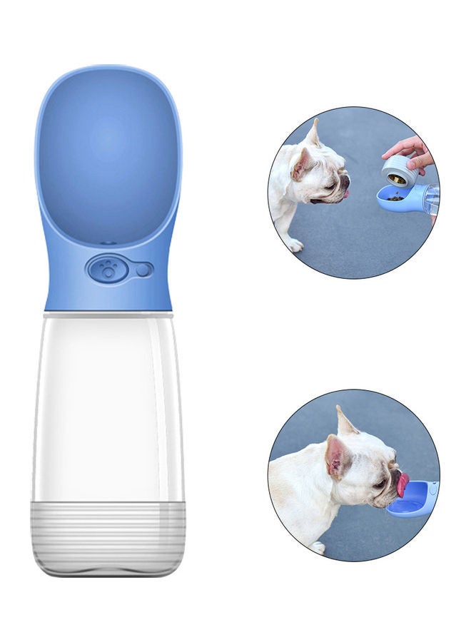 Walking Dog Travel Water Bottle With Food Container Clear/Blue 26 x 8.20cm - Image 1