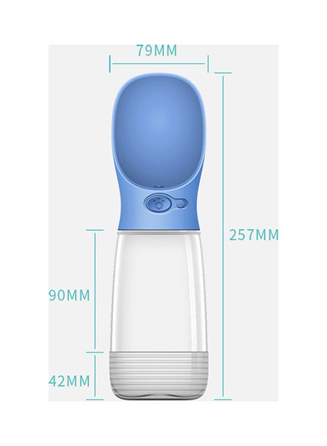 Walking Dog Travel Water Bottle With Food Container Clear/Blue 26 x 8.20cm - Image 3