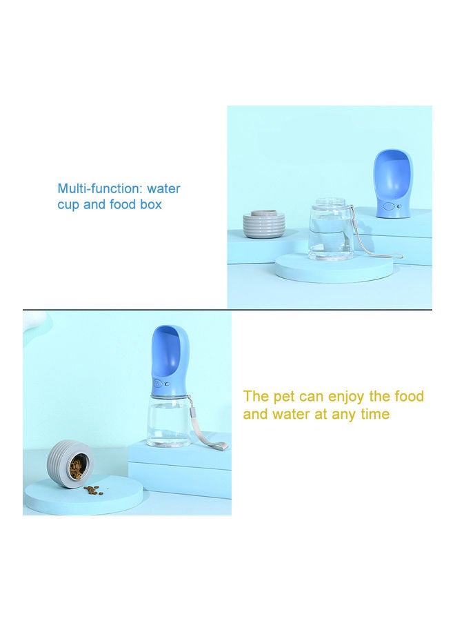 Walking Dog Travel Water Bottle With Food Container Clear/Blue 26 x 8.20cm - Image 4