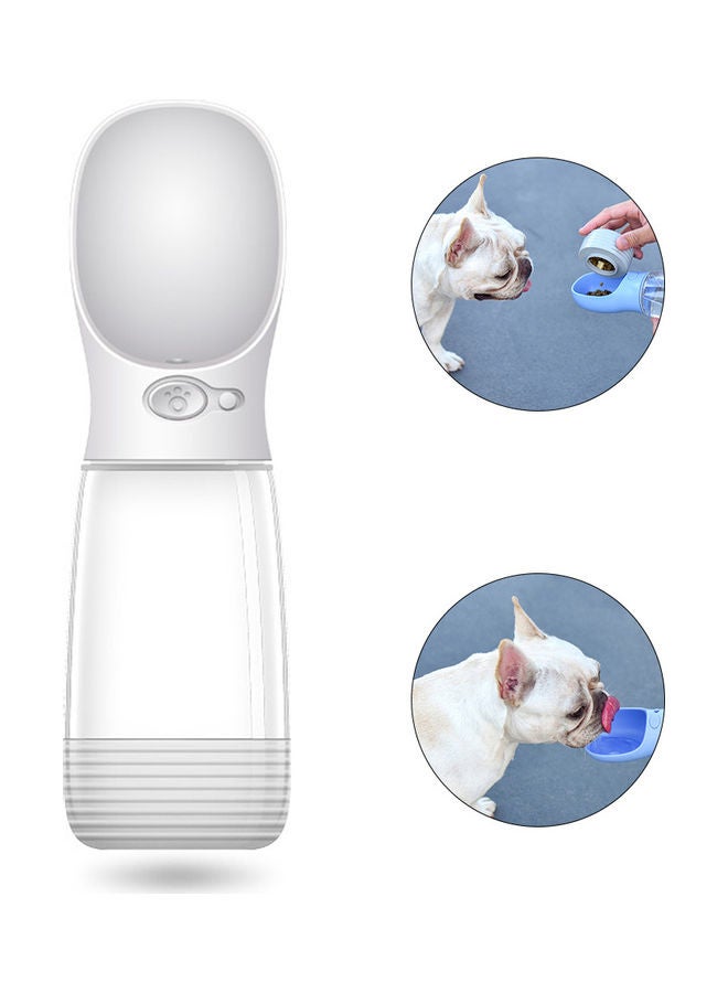 Walking Dog Travel Water Bottle With Food Container Clear/White 26 x 8.20cm - Image 2