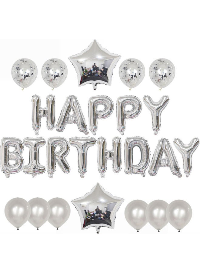 Birthday Party Decorations Set Silver 23.00 x 1.00 x 18.00cm - Image 1