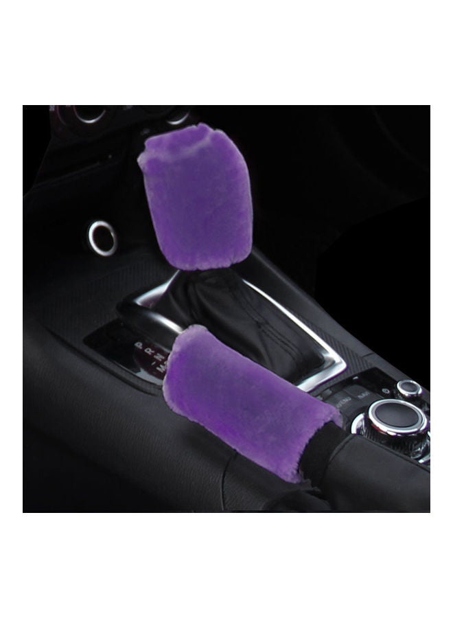 Generic Fluffy 3 pcs Steering Wheel / Handbrake / Gear Shift Cover - Image 2