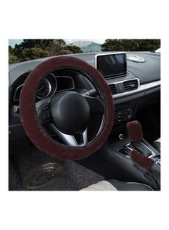 Generic Fluffy 3 pcs Steering Wheel / Handbrake / Gear Shift Cover  - Image 1