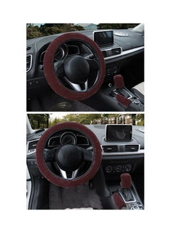 Generic Fluffy 3 pcs Steering Wheel / Handbrake / Gear Shift Cover  - Image 3