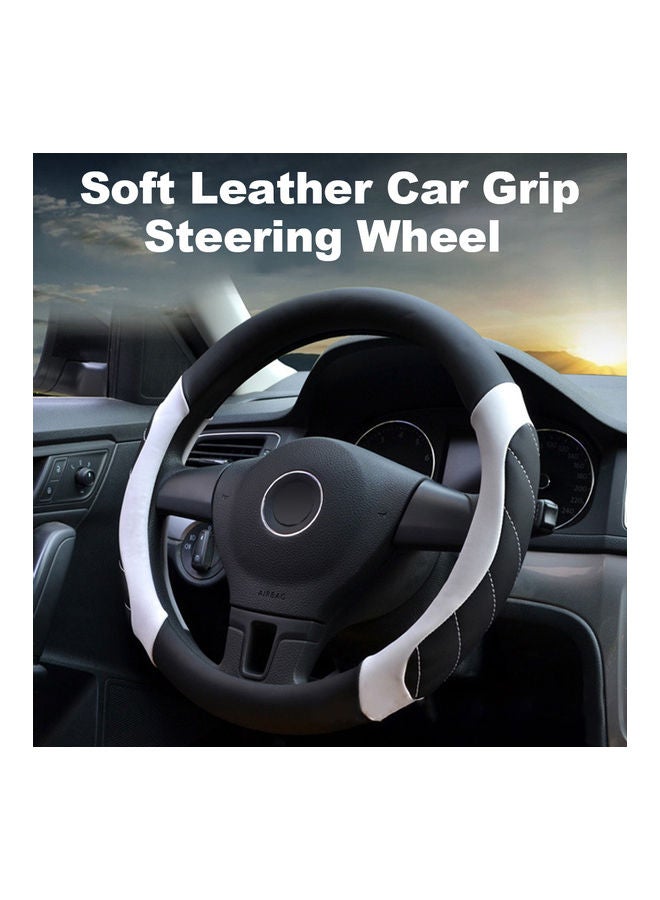 Universal Car Steering Wheel Soft Leather Grip Non-Slip Cover - Image 5
