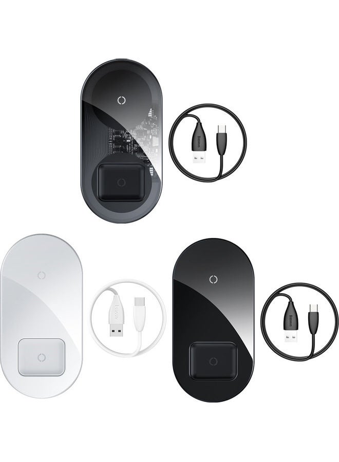 Baseus 2-in-1 Wireless Charger 15W White BS-W508 White - Image 4