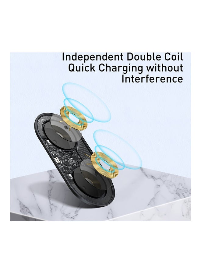 Baseus 2-in-1 Wireless Charger 15W White BS-W508 White - Image 5