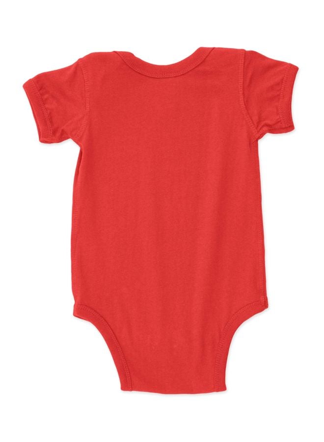 Twinkle Hands Santa Baby Printed Onesie Red/Black/Gold  - Image 2