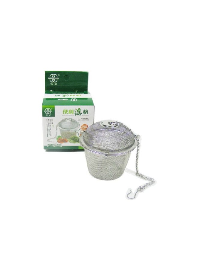 Generic Filter Stainless Steel Strainer For Tea And Spices Silver 11.7cm 