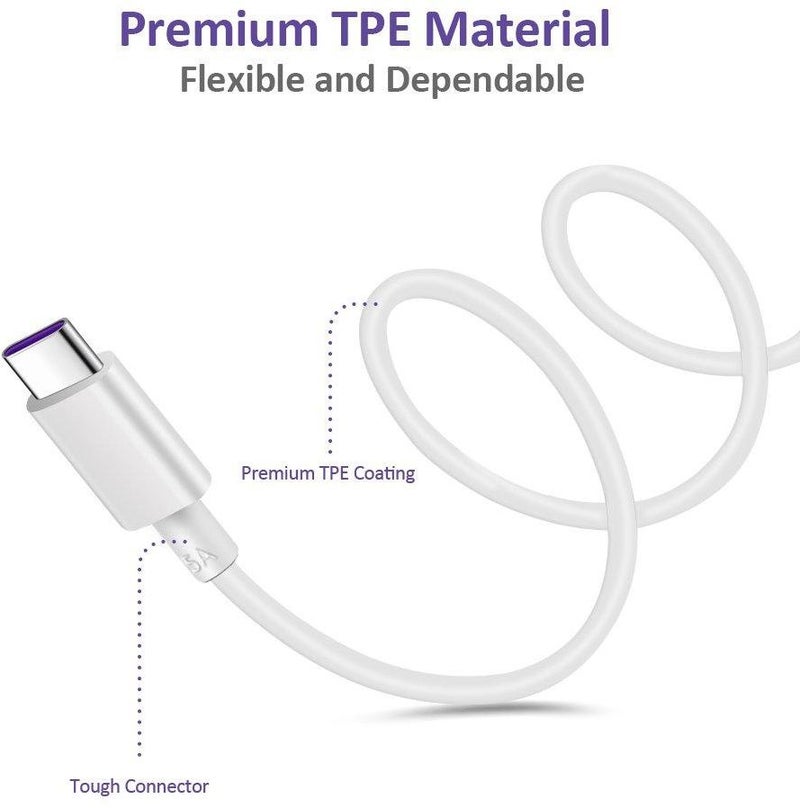 Super Charge Type-C Cable For Huawei P9 White/Purple - Image 3