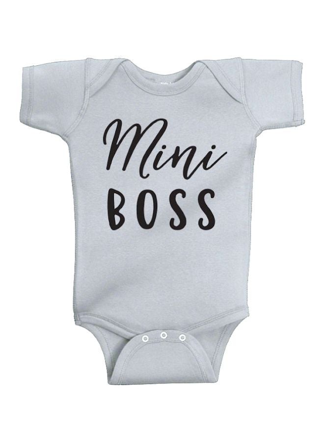 Twinkle Hands Mini Boss Printed Onesie Grey/Black - Image 1